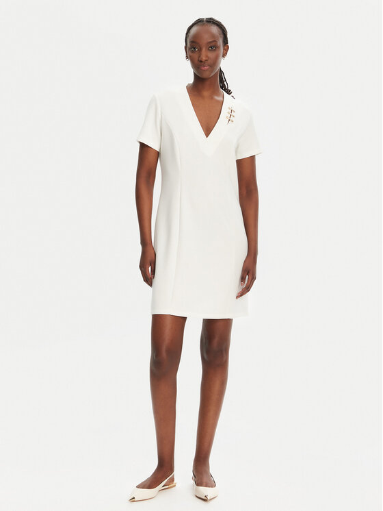Liu Jo Sport Liu Jo Sport Kleid für den Alltag TA5290 J4869 Écru Regular Fit