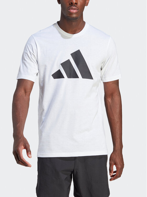 adidas adidas Tricou Train Essentials Feelready Logo Training IM4373 Alb Regular Fit
