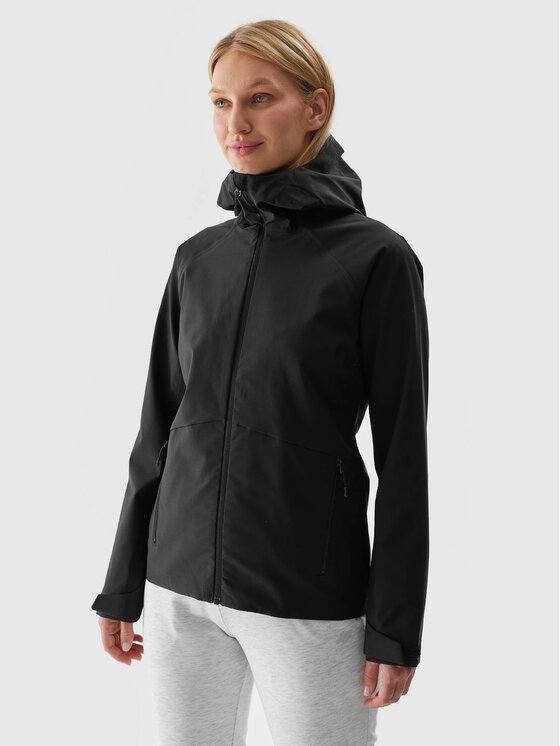 4F 4F Prechodná bunda 4FWSS24TTJAF428-20S Čierna Regular Fit
