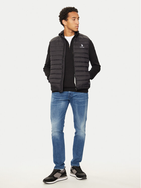U.S. Polo Assn. U.S. Polo Assn. Vestă elegantă MUP3267 Negru Regular Fit
