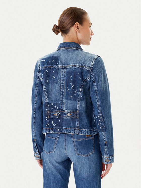 Guess Guess Jeansová bunda W5YN69 D5R01 Tmavomodrá Regular Fit