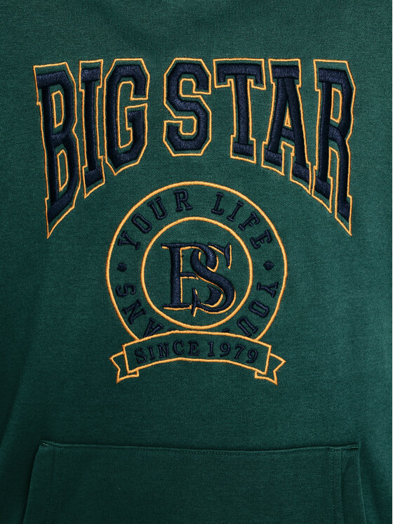 BIG STAR BIG STAR Bluza LIRON Zielony Basic Fit