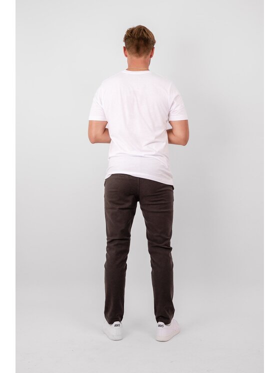 TeeShoppen TeeShoppen Chinosy 'Perform Collection' Brązowy Regular Fit