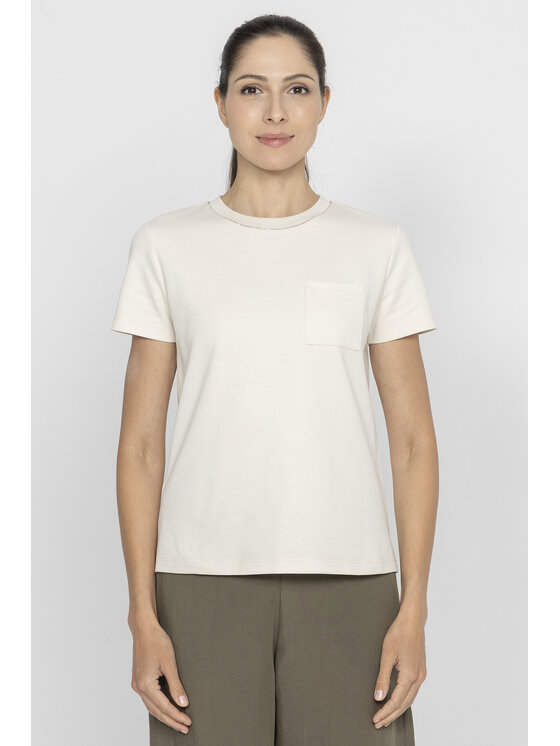 Deni Cler Milano Deni Cler Milano T-Shirt T-DC-T215-E2-10-12-1 Beżowy Regular Fit