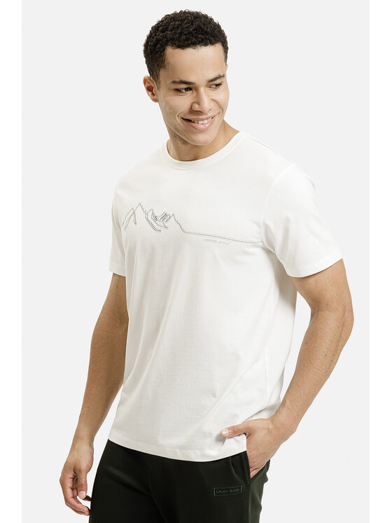 Cross Jeans Cross Jeans T-Shirt 16127-252 Biały Regular Fit