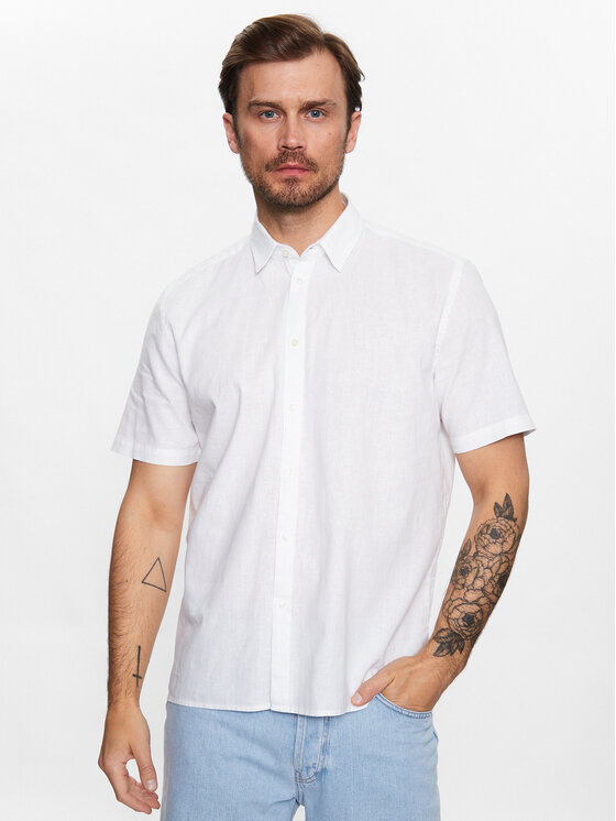 Sisley Srajca 59A2SQ01Y Bela Regular Fit