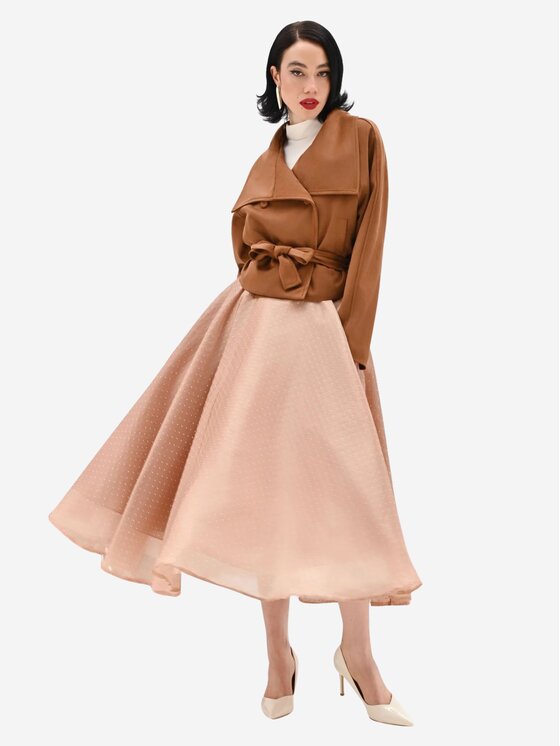 Rinascimento Rinascimento Gonna midi Gonna con strass Beige Regular Fit