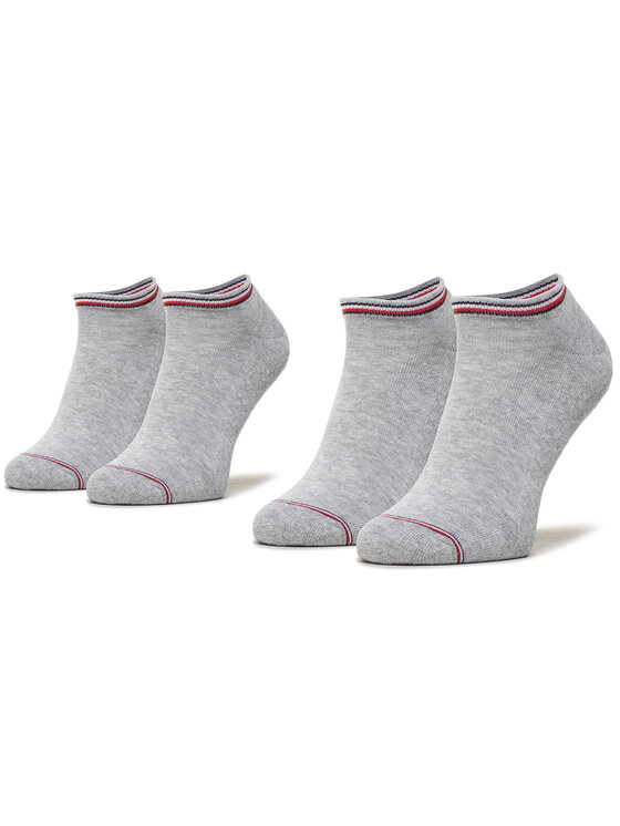 Tommy Hilfiger Tommy Hilfiger Zestaw 2 par niskich skarpet męskich 100001093 Szary