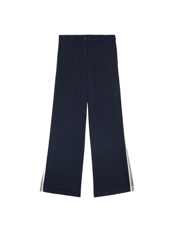 Oltre Oltre Pantaloni di tessuto P831J002388N034 Blu Baggy Fit