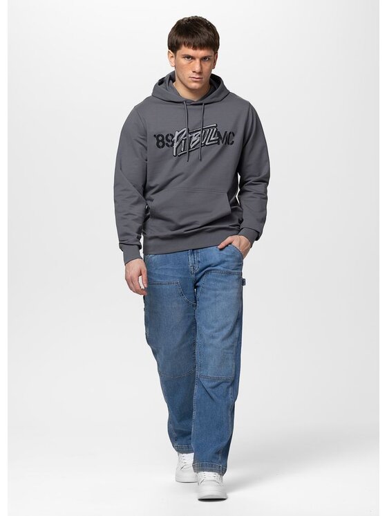 PITBULL PITBULL Bluza MC Szary Regular Fit