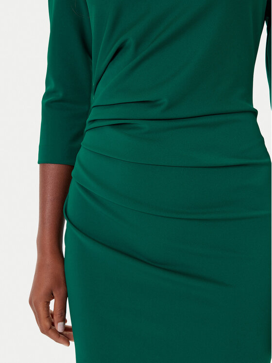 Rinascimento Rinascimento Kokteiļkleita CFC0126154003 Zaļš Slim Fit
