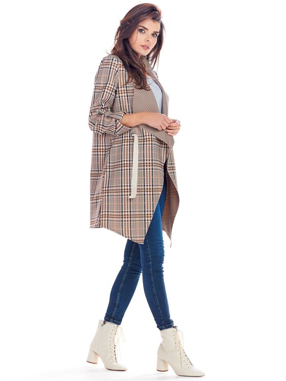 Awama Awama Kabát A366 Hnedá Basic Fit