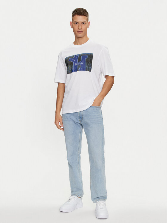 HUGO Hugo T-Shirt Nedary 50519131 Biały Regular Fit