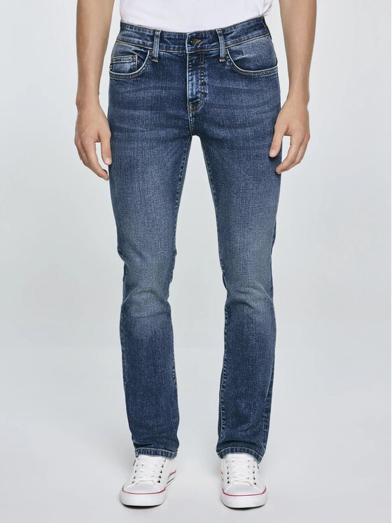 BIG STAR BIG STAR Jeansy TERRY_502 Granatowy Slim Fit