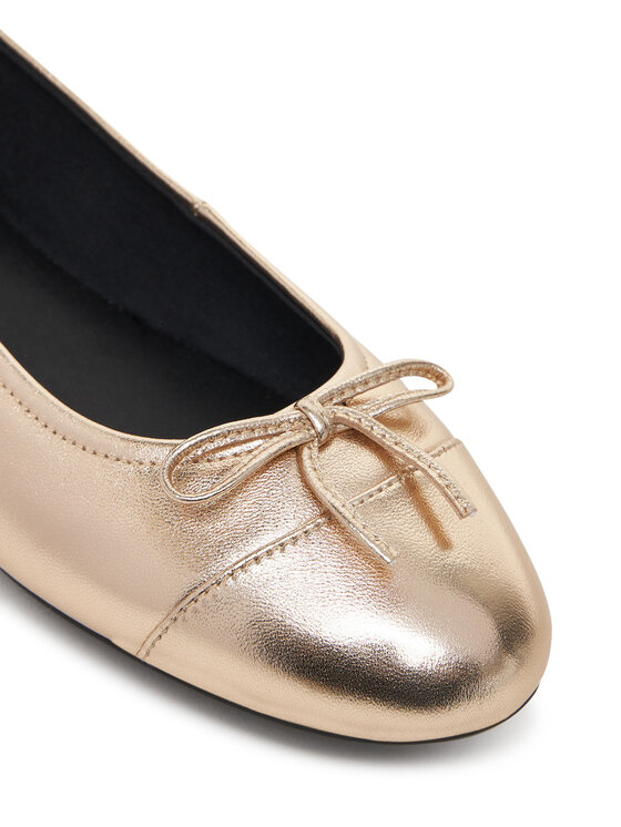 Tommy Hilfiger Tommy Hilfiger Μπαλαρίνες Metallic Toe-Cap FW0FW08920 Χρυσό