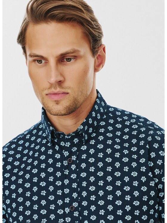 Pako Lorente Pako Lorente Koszula P24WN-1X-035 Granatowy Slim Fit