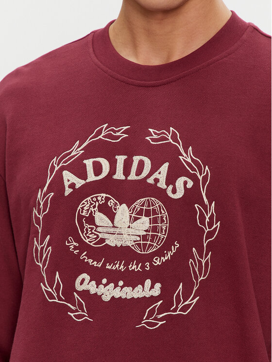 adidas adidas Pulóver Graphics Archive Crew Sweatshirt IC5770 Piros Regular Fit