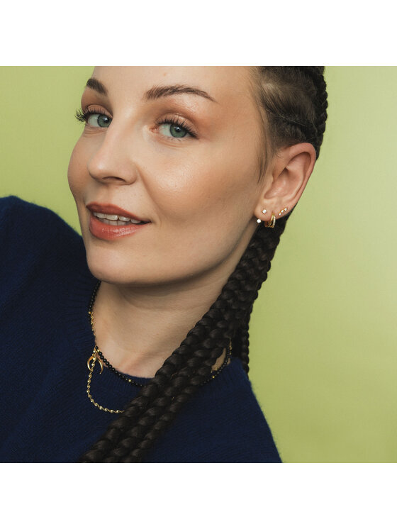 ANIA KRUK ANIA KRUK Kolczyki SRUKC3822Z Żółte złoto