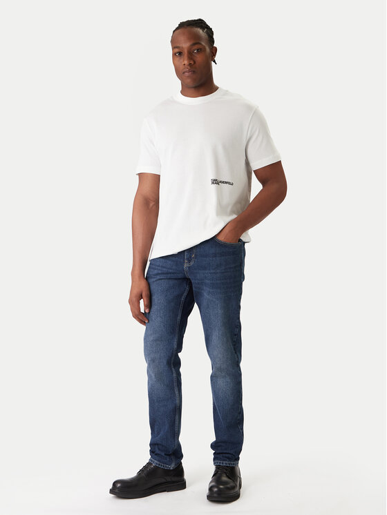 Karl Lagerfeld Jeans Karl Lagerfeld Jeans Póló B1M17069 Fehér Regular Fit