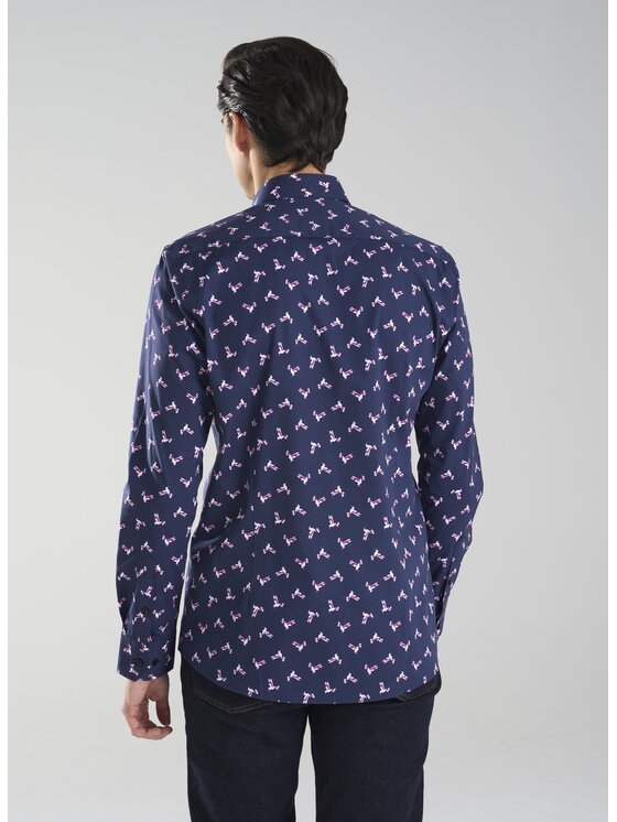 Pako Lorente Pako Lorente Koszula P24SF-1X-013 Granatowy Slim Fit