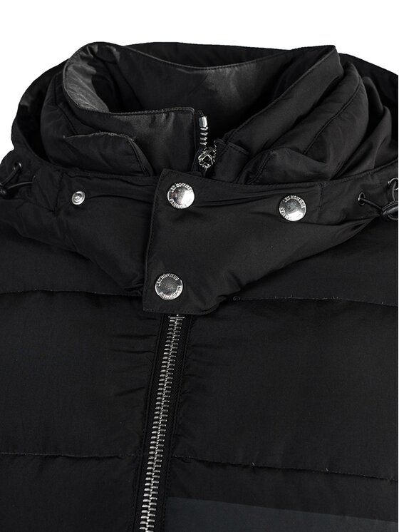 Les Hommes Les Hommes Μπουφάν μεταβατικό LHO501-250P | Oversize Puffy Jacket Piumino Μαύρο Regular Fit