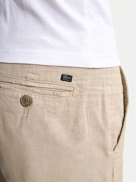 Petrol Industries Petrol Industries Шорти з тканини M-1050-SHO538 Бежевий Slim Fit