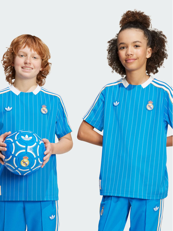 adidas adidas Koszulka techniczna Real Madrid Terrace Icons Jersey Niebieski jasny Regular Fit
