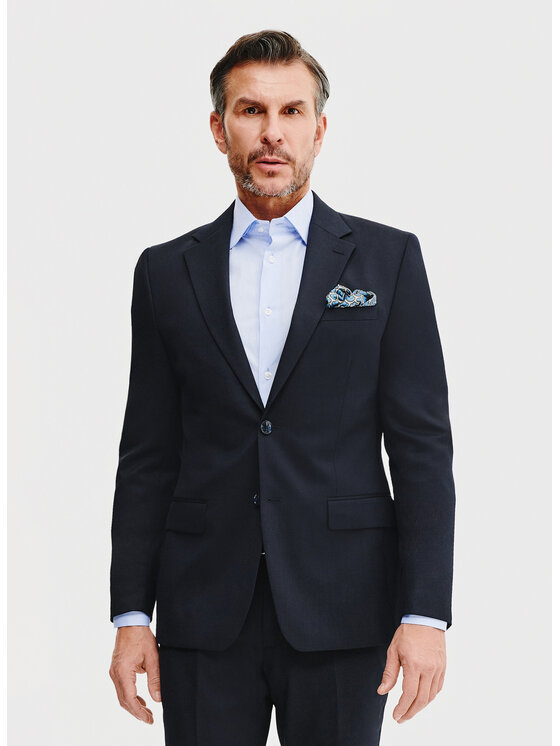Pako Lorente Pako Lorente Marynarka P25SP-3G-014 Granatowy Super Slim Fit