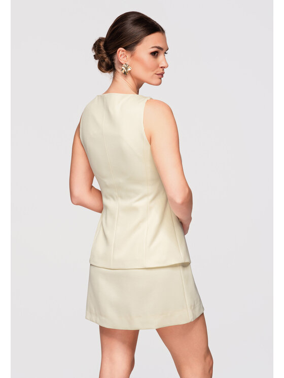 Ombre Ombre Sukienka wieczorowa LA-OM-DLR300 Żółty Slim Fit