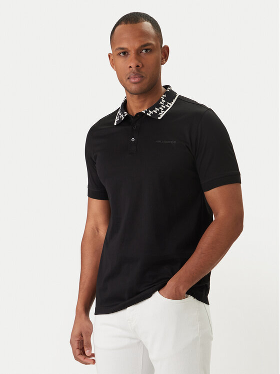 KARL LAGERFELD KARL LAGERFELD Polokošeľa 745010 562200 Čierna Regular Fit