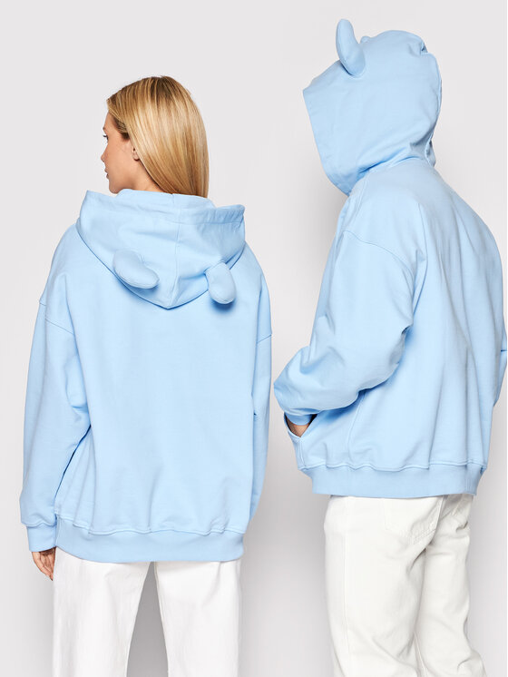 2005 2005 Mikina Unisex Horned Modrá Regular Fit