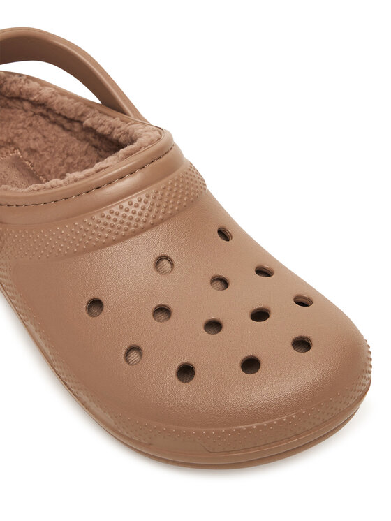 Crocs Crocs Чехли Classic Lined Clog 203591 Кафяв