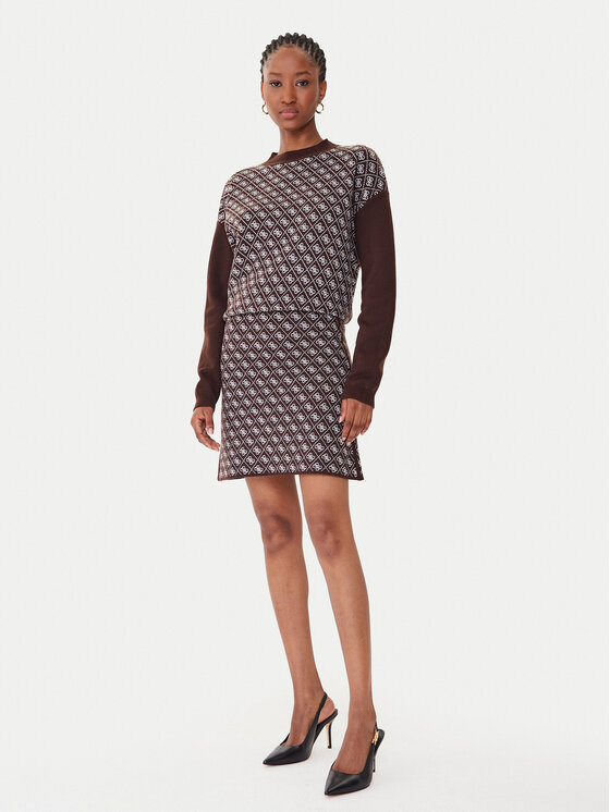 Guess Guess Suknja olovka W5BD81 Z3JD2 Smeđa Slim Fit