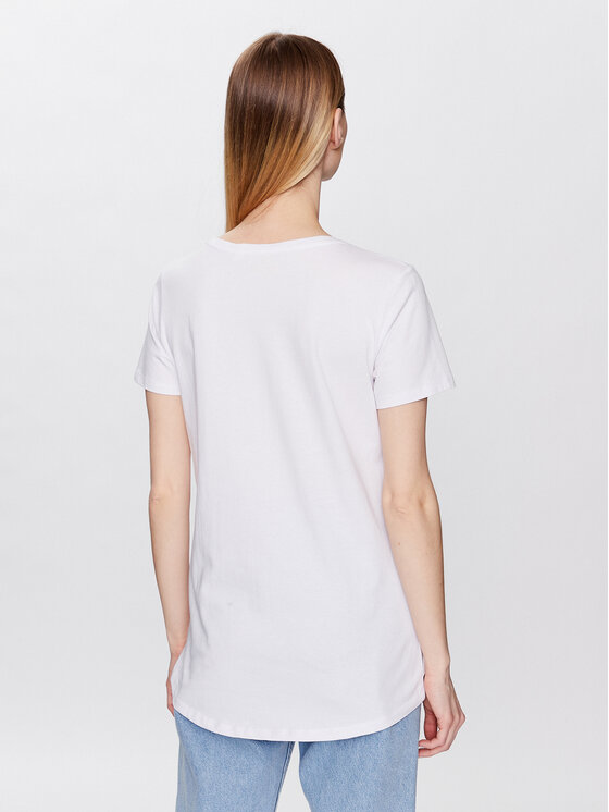 Volcano Volcano T-Shirt T-Motiv L02143-S23 Biały Regular Fit