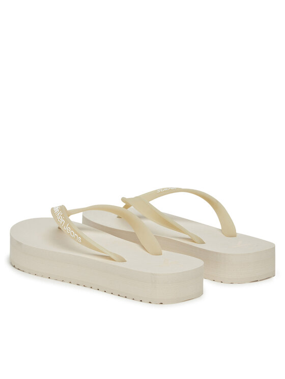 Calvin Klein Jeans Calvin Klein Jeans Flip-flops Beach Sandal Flatform Tpu YW0YW01830 Ekru