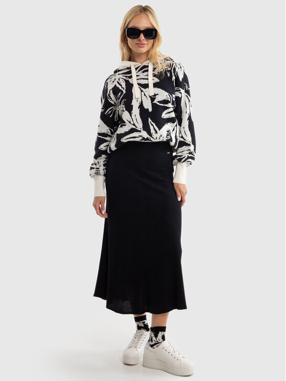 BIG STAR BIG STAR Spódnica midi ZIZALIA_906_120 Czarny Classic Fit