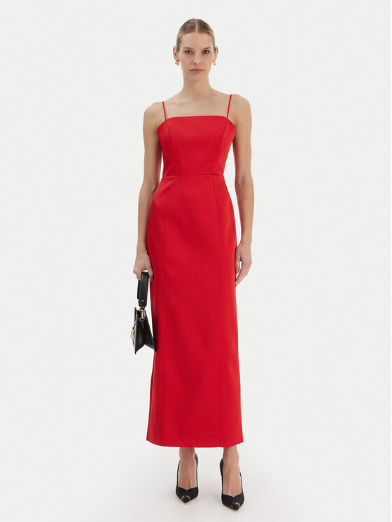 Bardot Bardot Sukienka wieczorowa Lucille 60179DB Czerwony Slim Fit