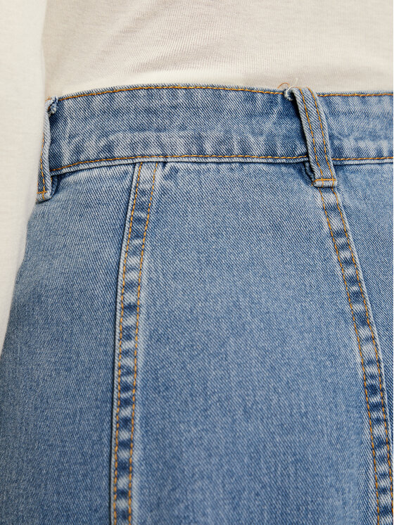 Vila Vila Fustă de blugi Kora 14106317 Albastru Regular Fit