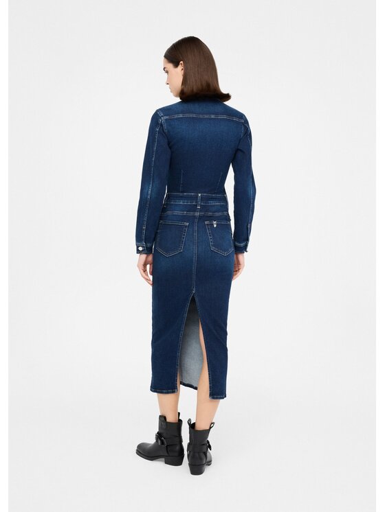 Liu Jo Liu Jo Vestito di jeans UF5286D479778927 Celeste Slim Fit