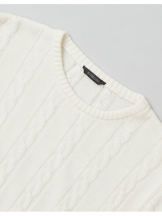 Borgio Borgio Sweter cartolano Écru Classic Fit