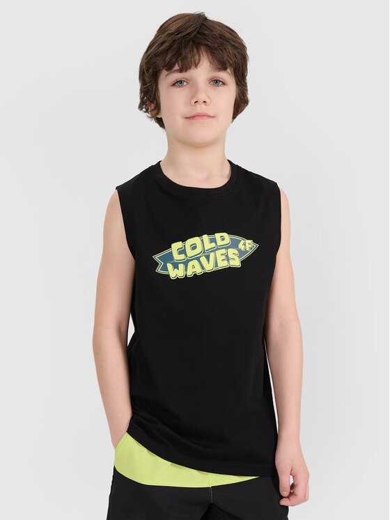 4F 4F Top 4FJWspring_summer_2025TSLEM164 Czarny Regular Fit