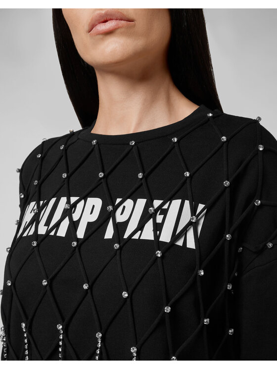 PHILIPP PLEIN PHILIPP PLEIN Mikina 30225 Černá Regular Fit