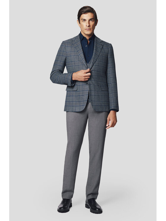 Lancerto Lancerto Marynarka Lanciano MA131224000009 Szary Slim Fit