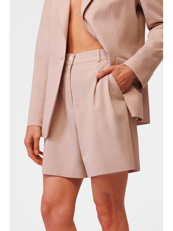 LE POSSÉ LE POSSÉ Pantaloncini di tessuto SGZWS Rosa chiaro Regular Fit