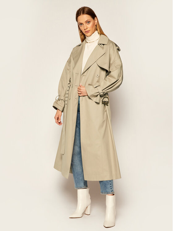 Patrizia Pepe Patrizia Pepe Тренч 8S0326/AN131-B689 Бежов Regular Fit