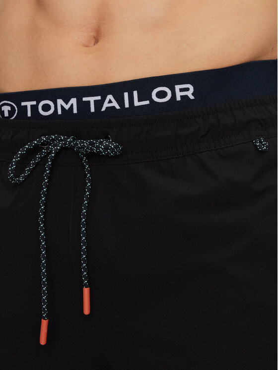 Tom Tailor Tom Tailor Plaukimo šortai 1045606 Juoda Regular Fit