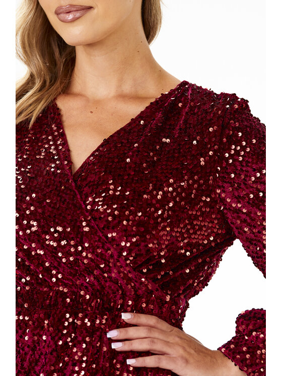 Awama Awama Abito da sera A699 Bordeaux Basic Fit