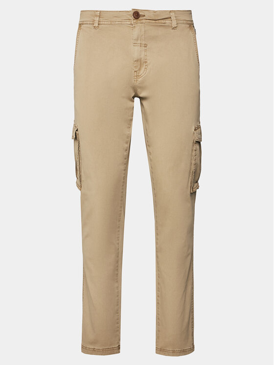 Blend Blend Medžiaginės kelnės 20716450 Smėlio Slim Fit