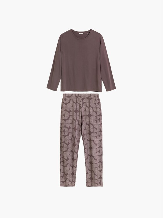 Atlantic Atlantic Piżama Nightlines Peach Effect Brązowy Regular Fit