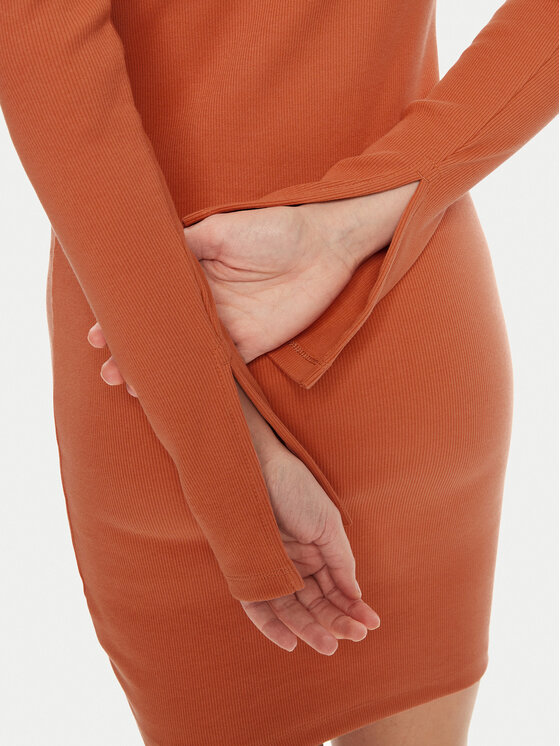 Calvin Klein Jeans Calvin Klein Jeans Haljina za svaki dan J20J225112 Narančasta Slim Fit